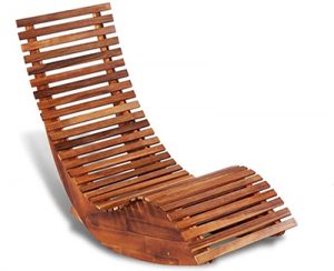 VidaXL : Bain de soleil chaise longue bois