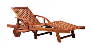 chaise longue en bois Deuba